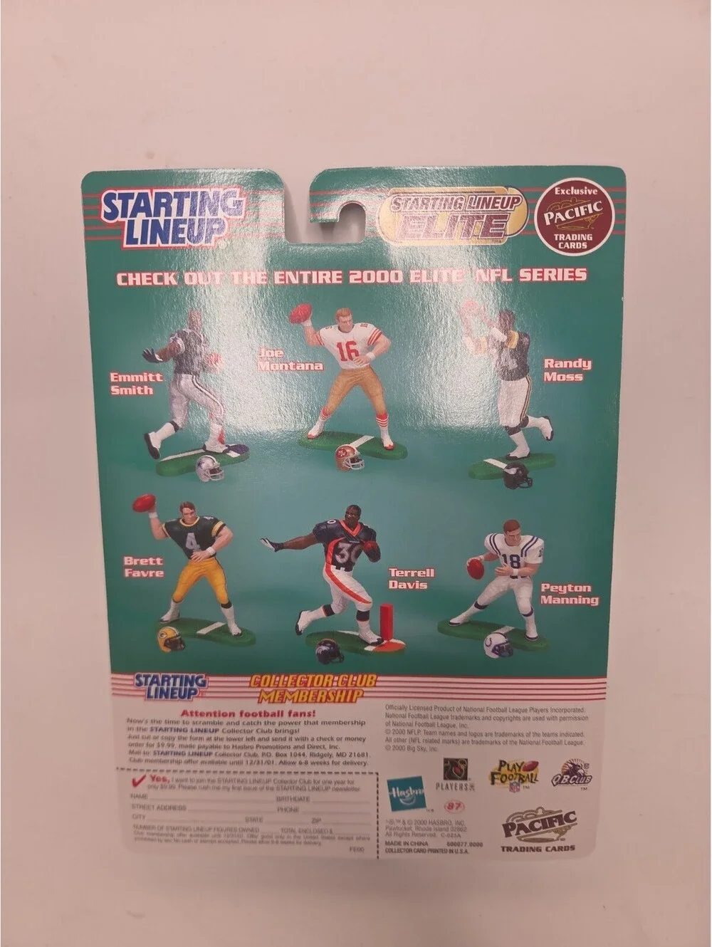 Peyton Manning Indianapolis Colts Figure Starting Lineup Elite 2000 Mint